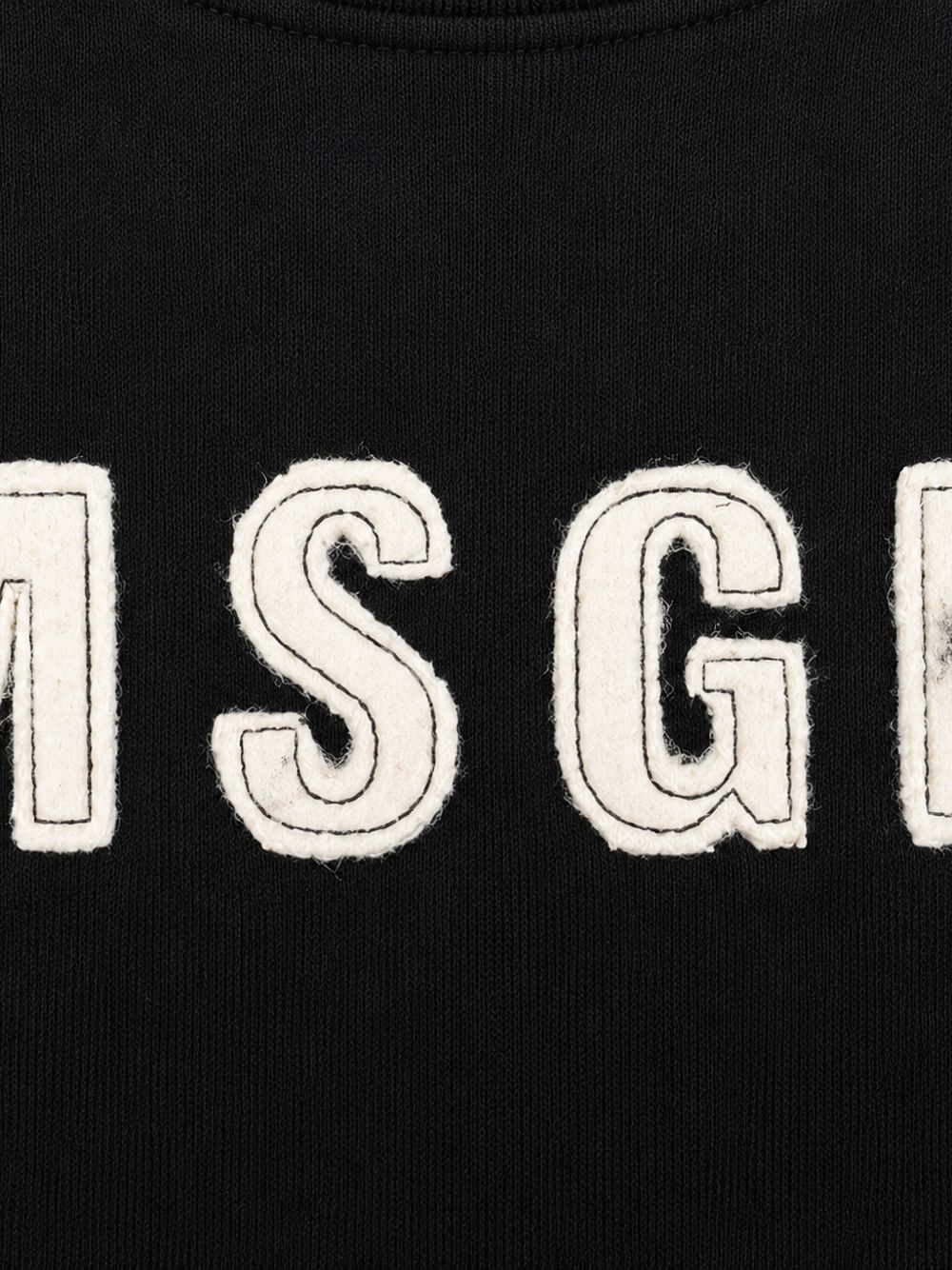 Boxy Sweatshirt Girl Nero F6MSJGSW068 110 MSGM KIDS 