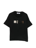 Boxy Jersey T-Shirt Girl Nero