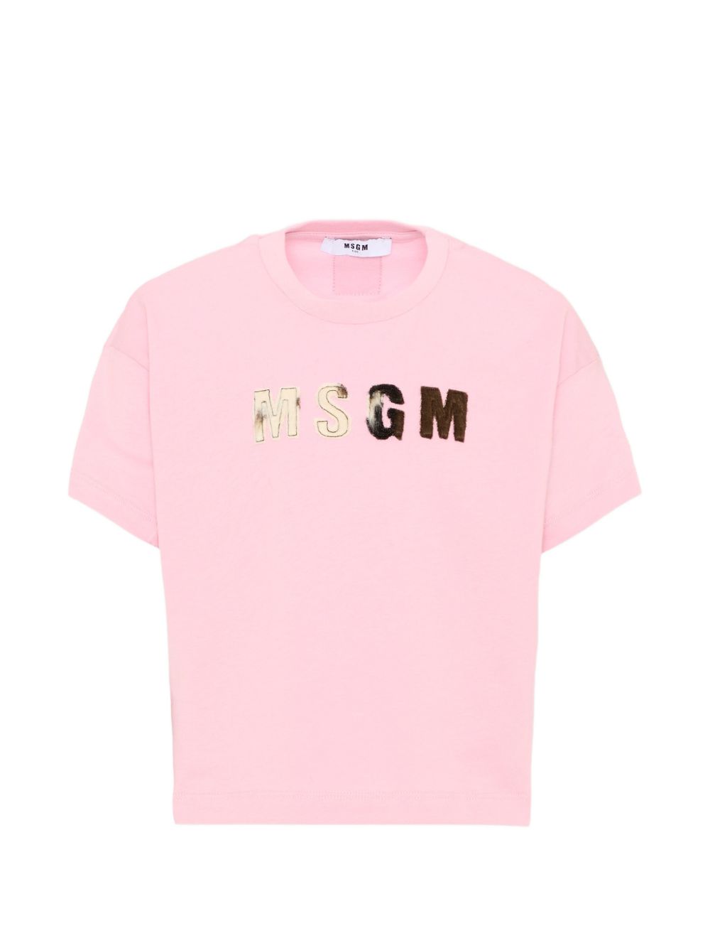 Boxy Jersey T-Shirt Girl Pink nectar F6MSJGTH067 MS090 MSGM KIDS 
