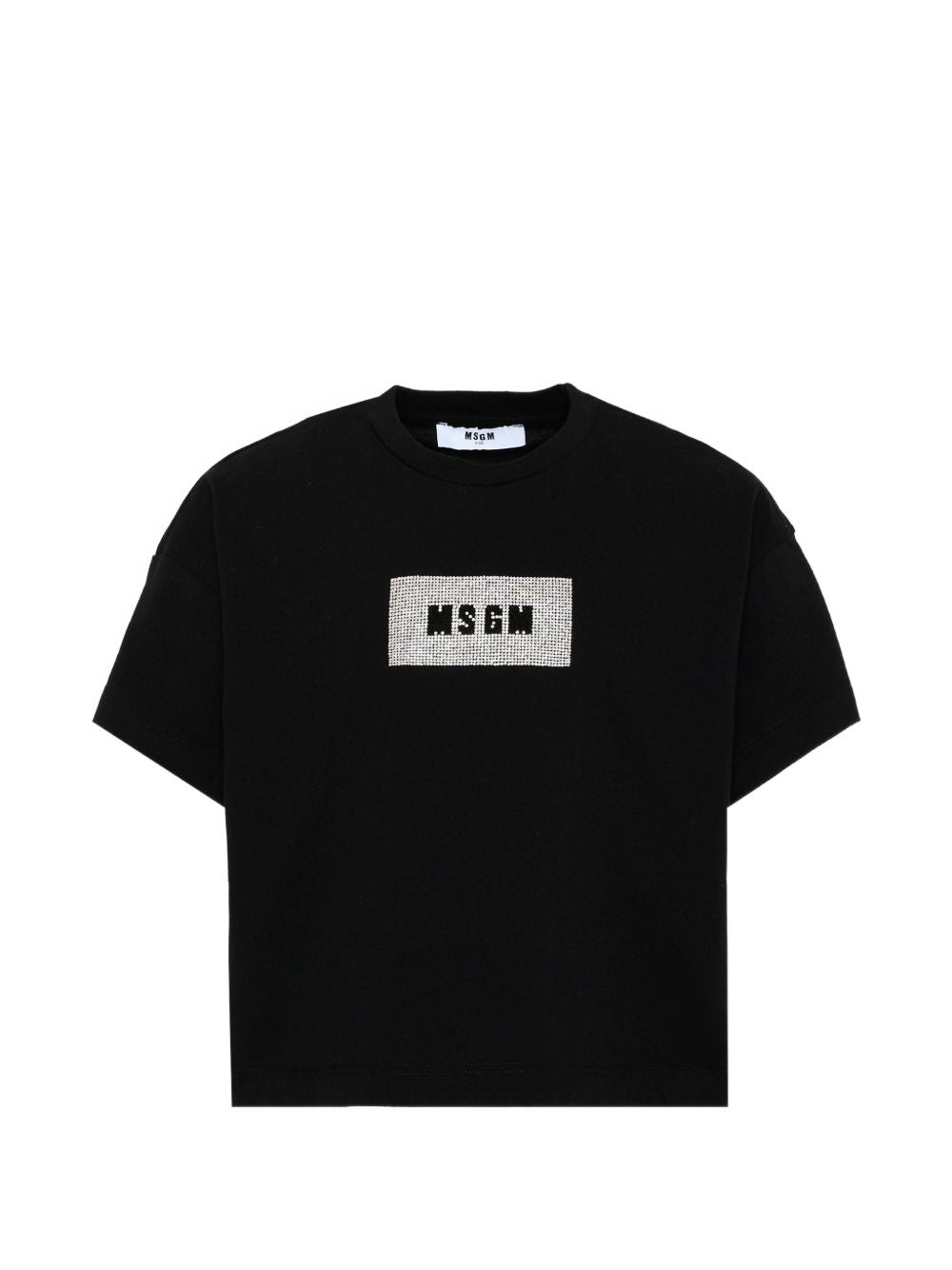 Boxy Jersey T-Shirt  Girl Nero F6MSJGTH209 110 MSGM KIDS 
