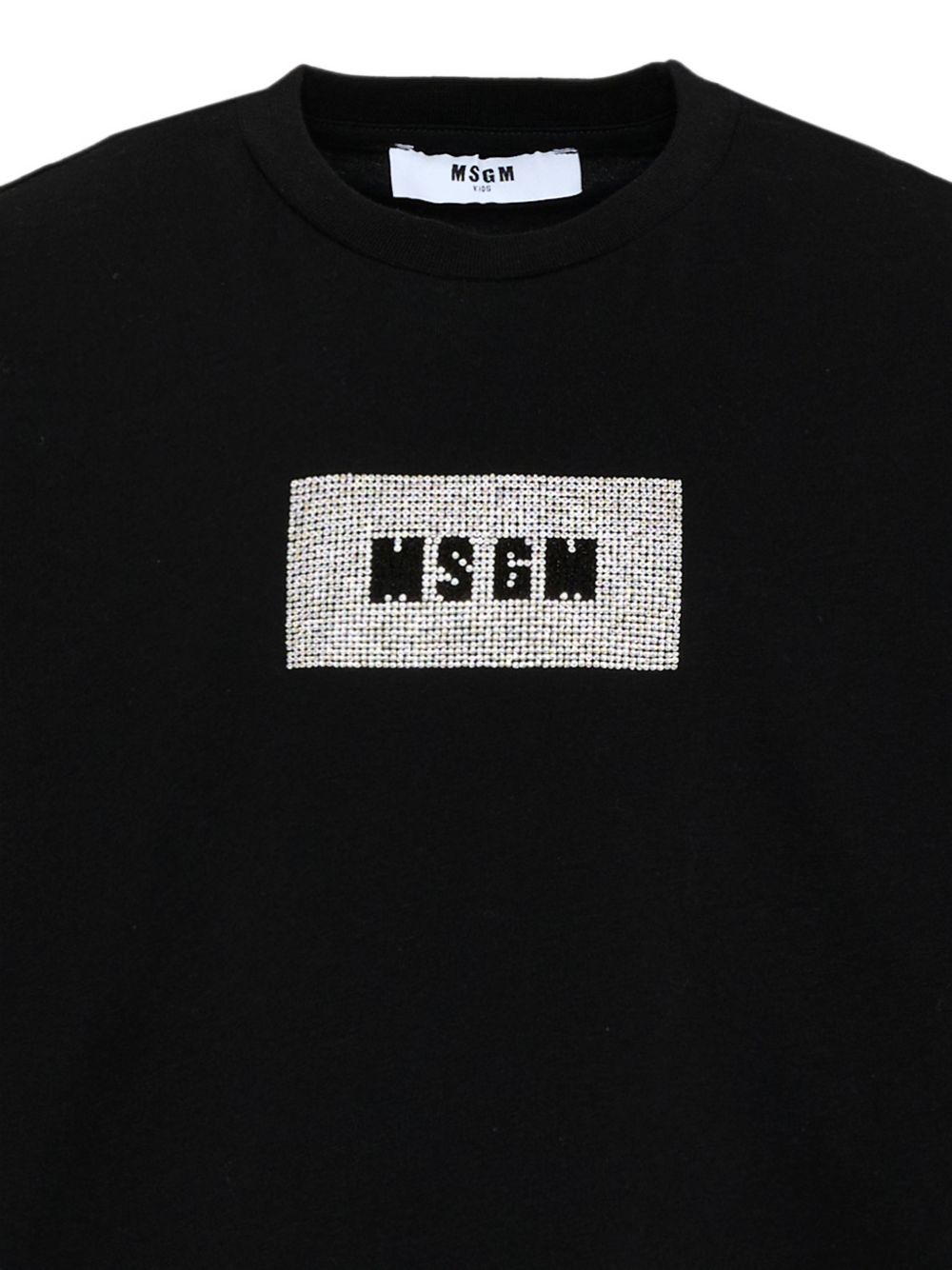 Boxy Jersey T-Shirt  Girl Nero F6MSJGTH209 110 MSGM KIDS 