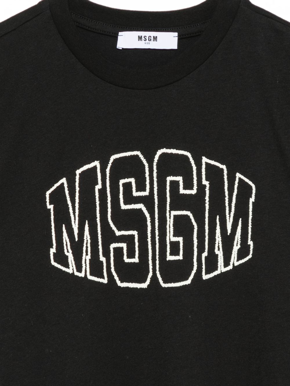 Over Jersey T-Shirt Unisex Nero F6MSJUTH038 110 MSGM KIDS 