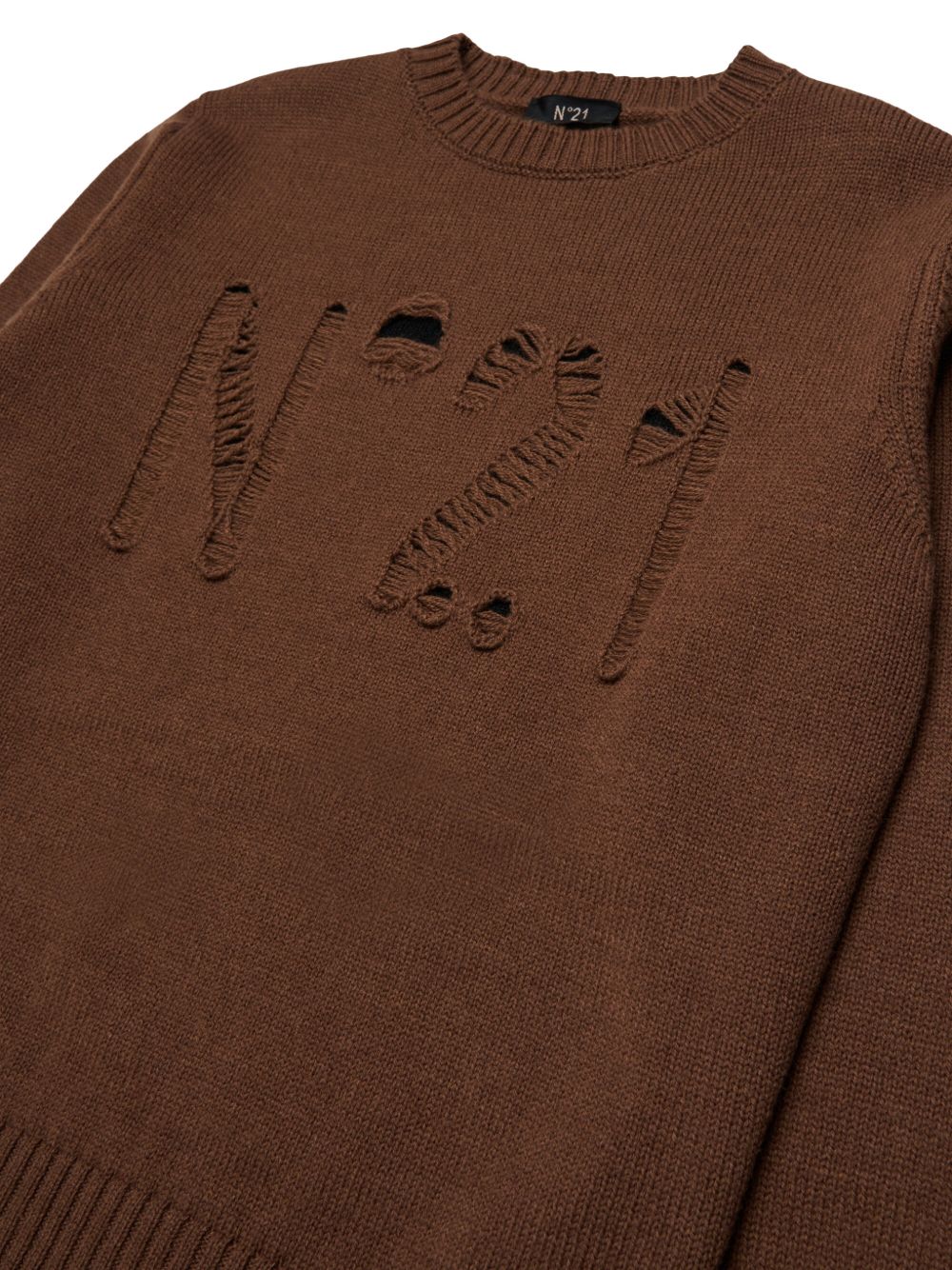 Maglione in Lana Chocolate Brown N210DDN0547 0N721 N21 KIDS 