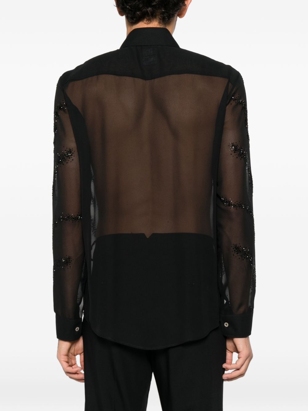 Camicia con motivi lucidi nera 5C0319C0299 K514 PATRIZIA PEPE 
