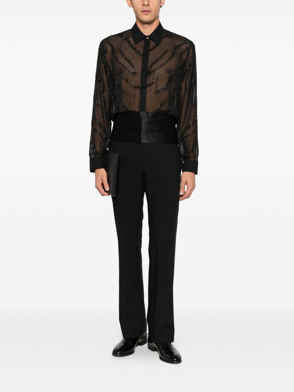 Camicia con motivi lucidi nera 5C0319C0299 K514 PATRIZIA PEPE 