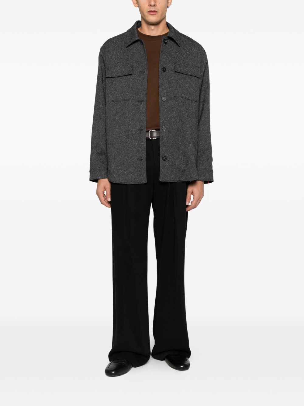 Camicia con tasche sul petto grigia 5S0013C0281 S802 PATRIZIA PEPE 