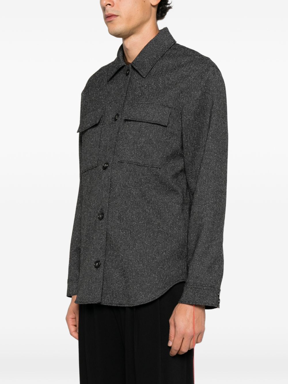 Camicia con tasche sul petto grigia 5S0013C0281 S802 PATRIZIA PEPE 