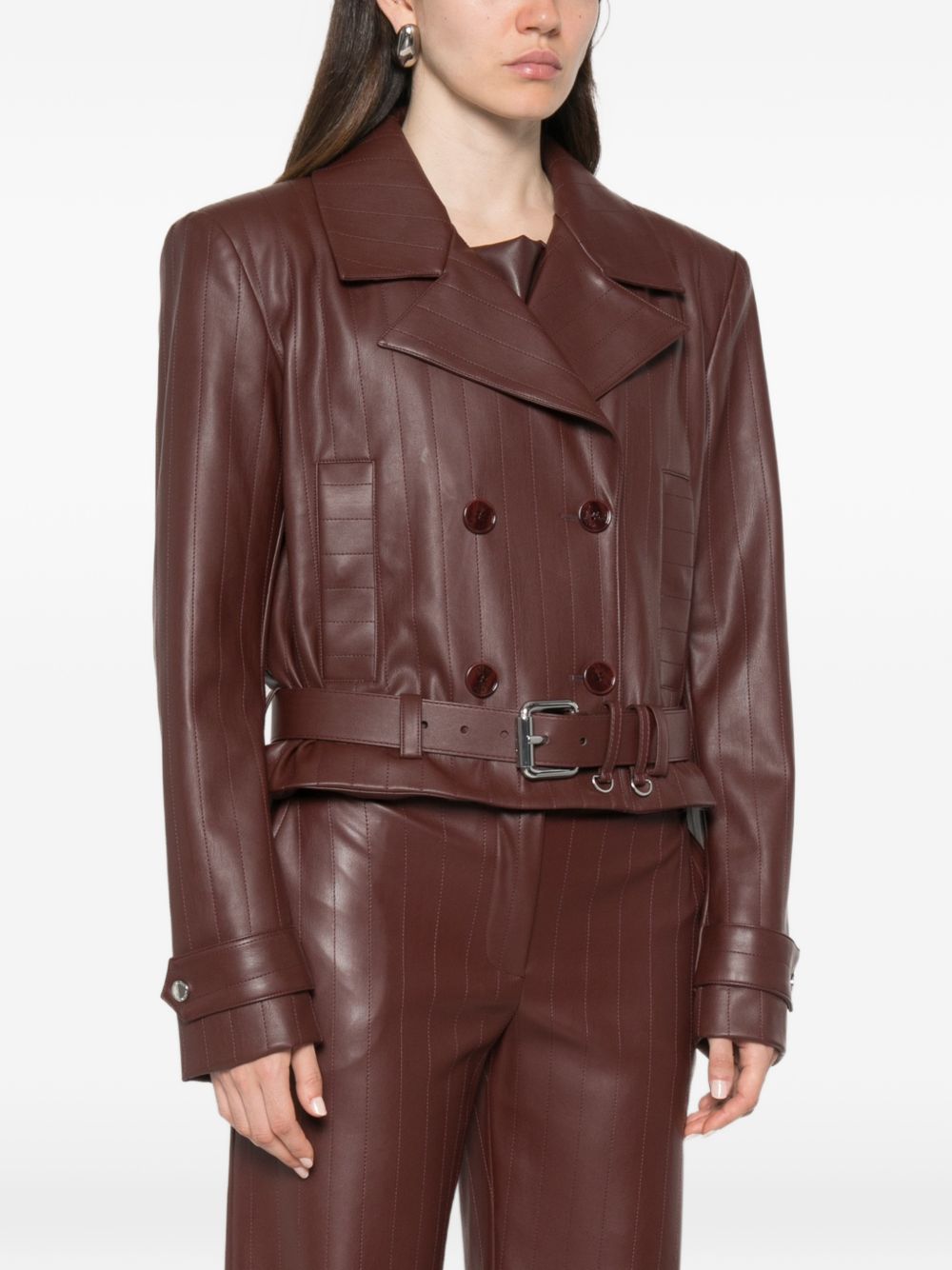 Giubbotto WOOD BROWN 8O0142E0004 B887 PATRIZIA PEPE 