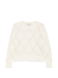 Maglione a losanghe bianco