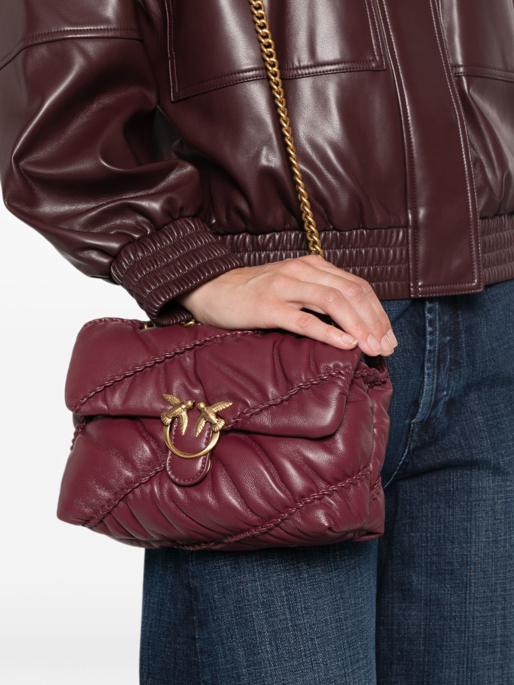 love puff crinckle mini 107162A0F2 WW5Q PINKO 