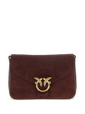 Borsa con patta in pelle borgogna