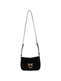 Borsa Love Satchel Mini in pelle nera