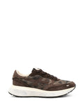 Sneakers Lauryn in misto pelle marroni
