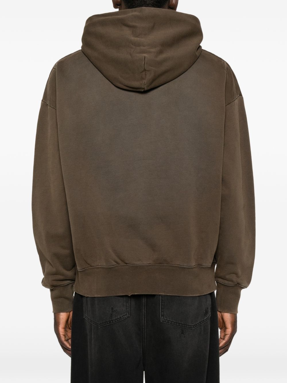 Mwt Fleece Po Hoodie Black M4199MBMS326 BLACK PURPLE BRAND 