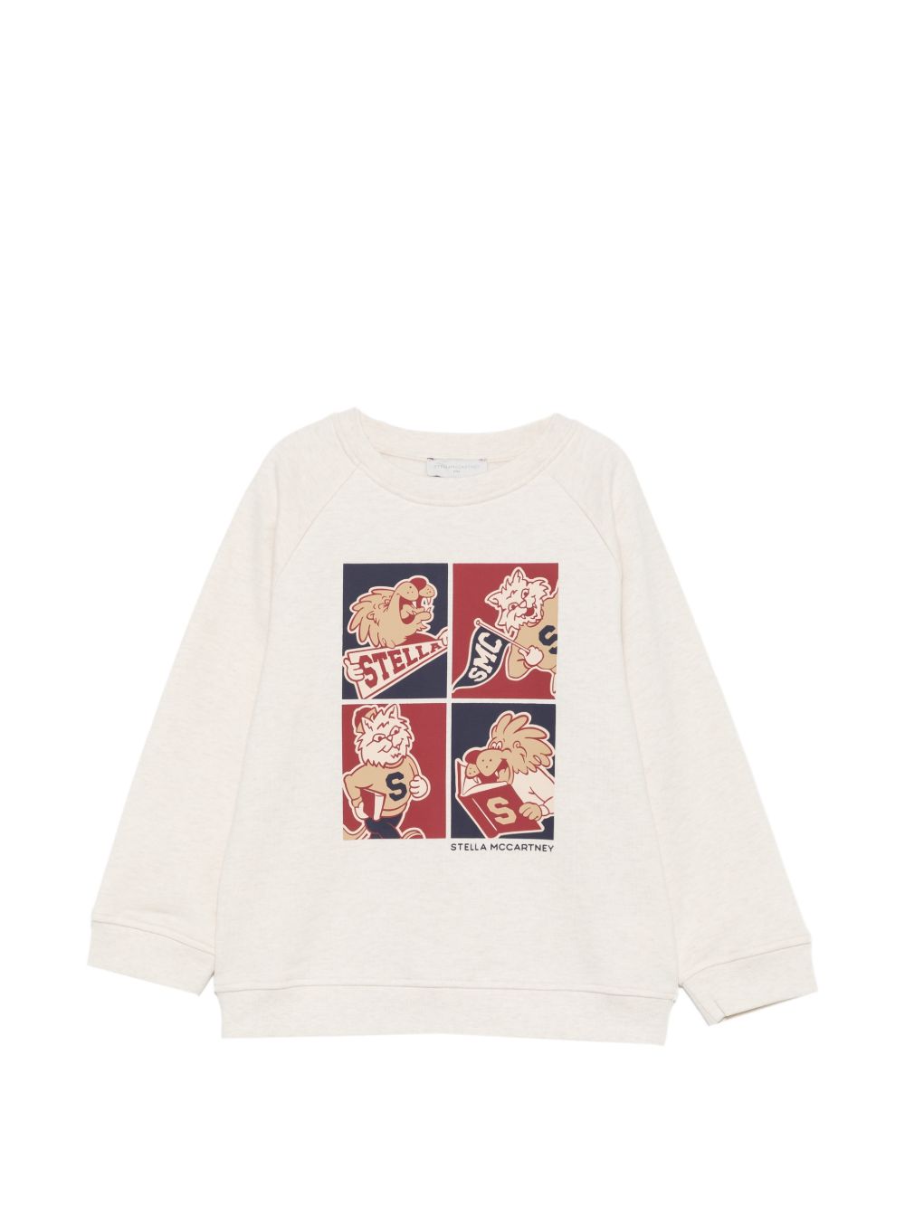 Felpa con riquadri grafici beige TZ4Q40Z3059 870 STELLA MCCARTNEY KIDS 