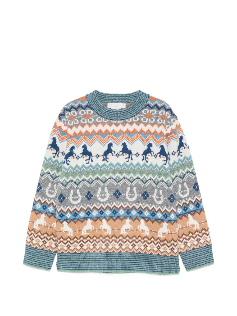 Maglione con fasce figurate in lana multicolor TZ9H10Z3893 999 STELLA MCCARTNEY KIDS 