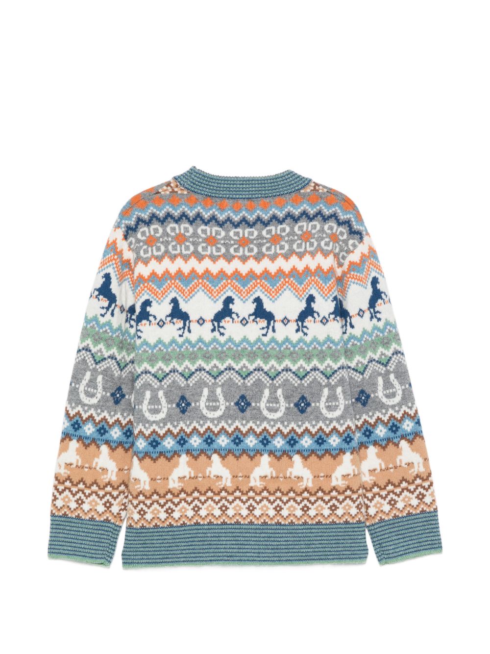 Maglione con fasce figurate in lana multicolor TZ9H10Z3893 999 STELLA MCCARTNEY KIDS 