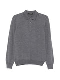 Polo in Lana Vergine Grigio/Silver