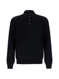 Polo in Lana Vergine Nero
