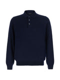 Polo in Lana Vergine Blu
