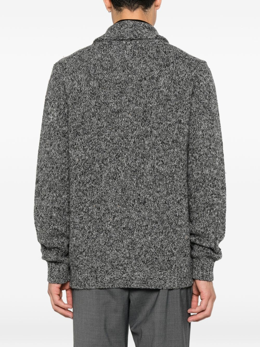 Cardigan in Lana Nero ROMMEAIPWI2615 2111 TAGLIATORE 