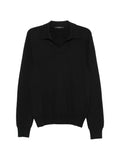 Polo in Lana Vergine Nero