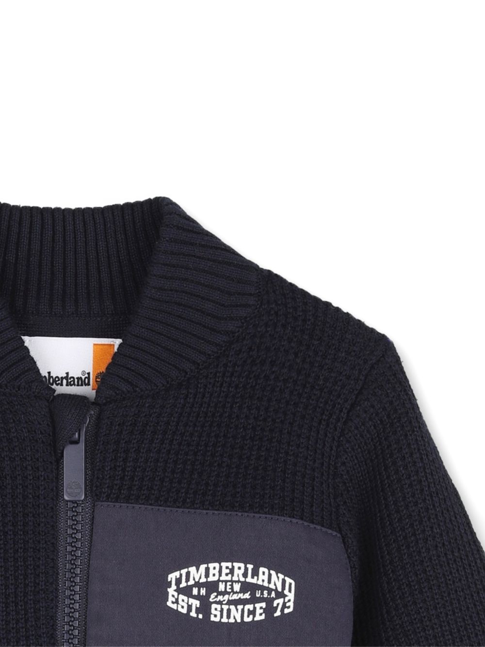 100% cotton cardigan in maglia, chest yoke con printed logo, zip chiusura. T61038 849 TIMBERLAND KIDS 