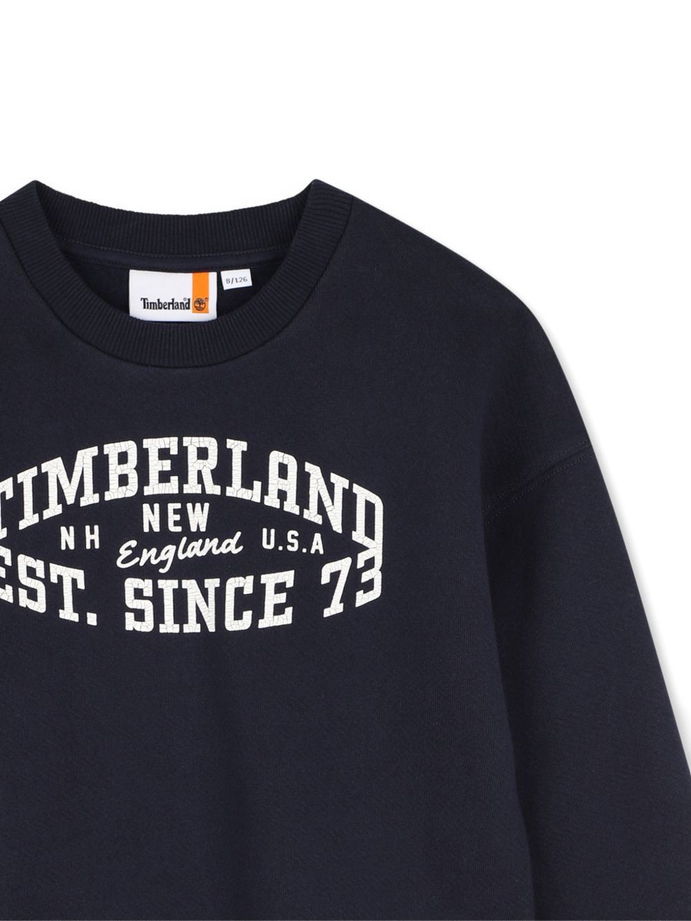 80% cotton from organic farming / 20% polyester brushed cotone garzato sweat-shirt, printed logo on davanti. T61063 849 TIMBERLAND KIDS 