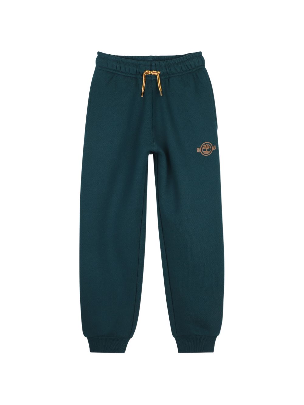 100% cotton from organic farming herringbone brushed cotone garzato pantaloni jogging, vita elastica con coulisse, side tasche, elastico polsini, printed logo sul left leg top. *con cardigan t61067* T61070 68R TIMBERLAND KIDS 