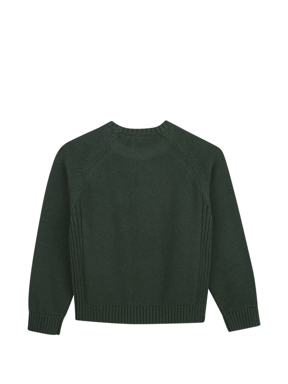 85% cotton / 15% wool in maglia felpa, different knit stitch pattern on sides, printed logo on paper label at fondo. T61081 68R TIMBERLAND KIDS 