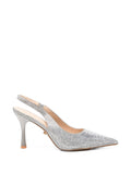Slingback con strass grigie
