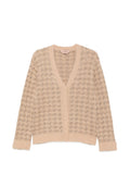 Cardigan pied-de-poule marrone