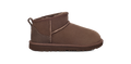 Stivaletto con etichetta posteriore marrone scuro