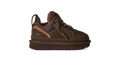 Sneakers con lacci a quadri marrone scuro