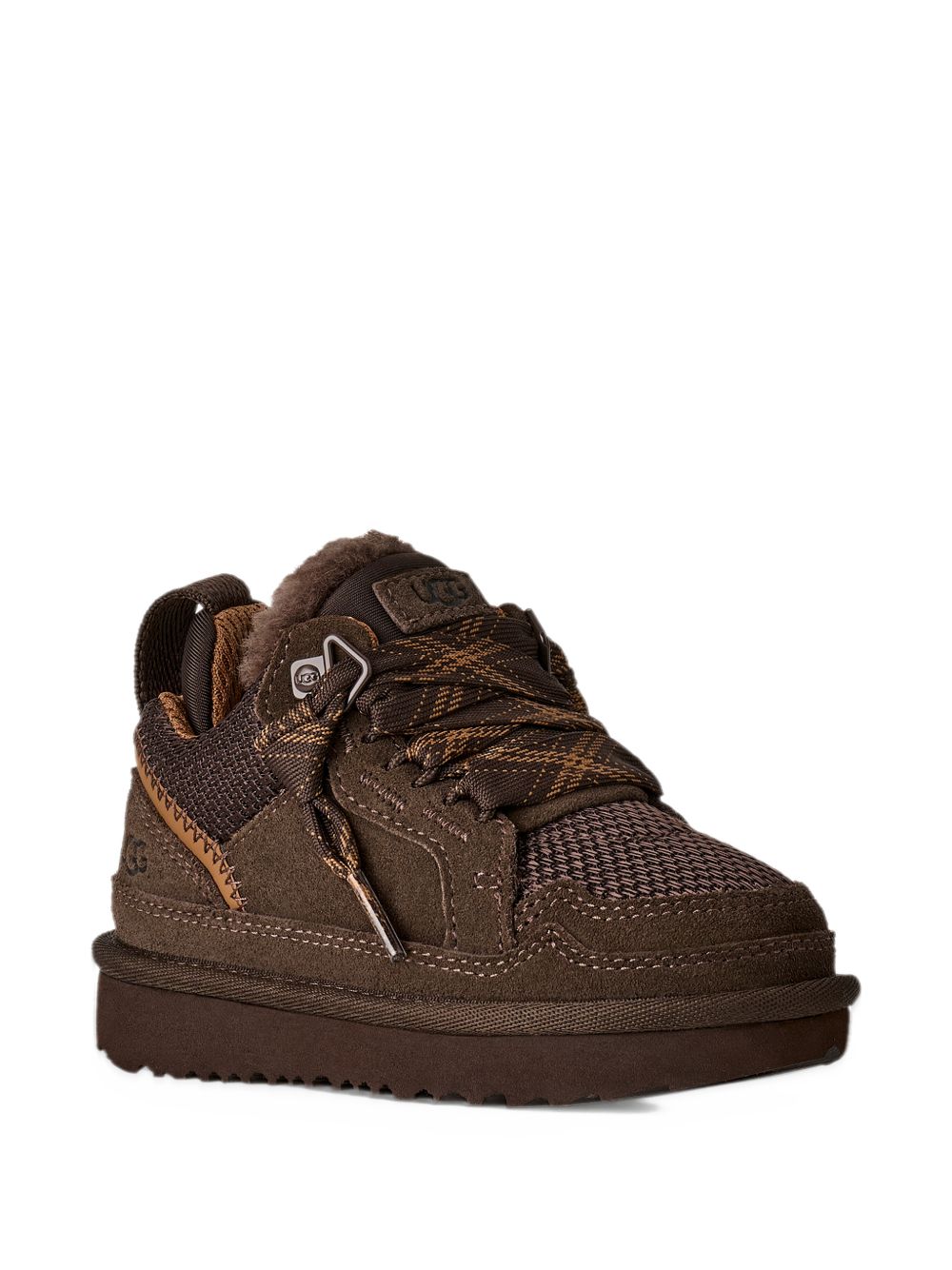 Sneakers con lacci a quadri marrone scuro 1152410T DDC UGG KIDS 