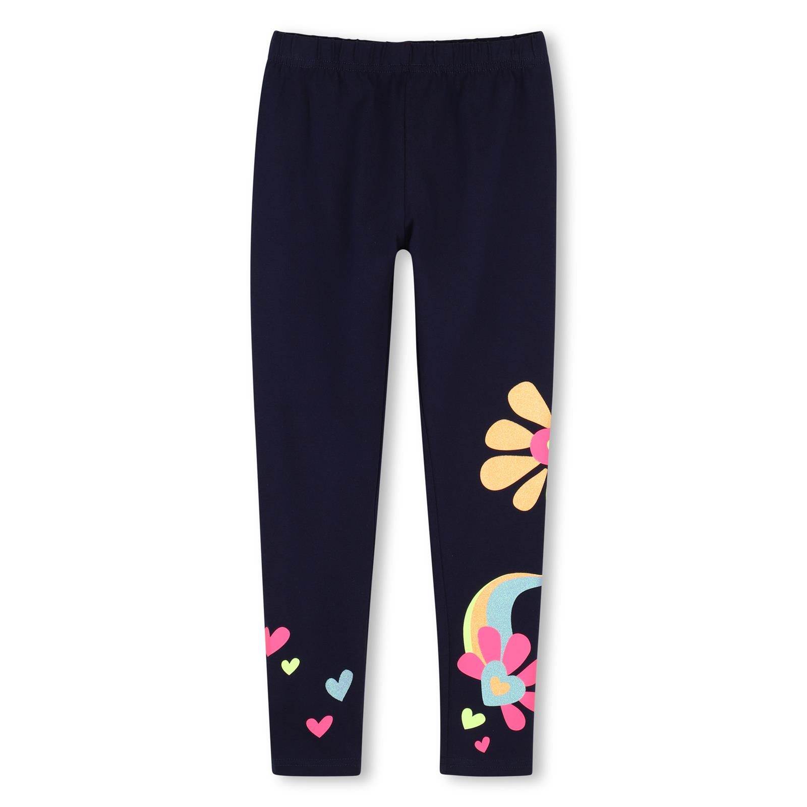 Leggings in jersey, illustrazione con glitter, vita elastica. U22421 85T BILLIE BLUSH KIDS 