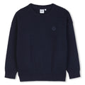 Knit felpa con fantasia stitch patterns. Double b rubber badge sul chest. Raiser boss.