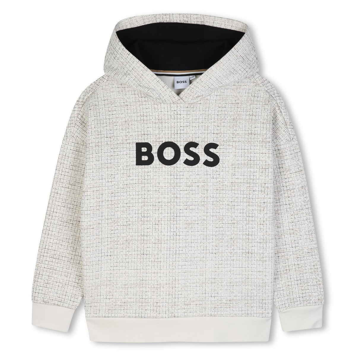 Con cappuccio fleece sweatshirt. Large boss logo centered on chest. Jersey fodera in cappuccio. Vestibilità morbida. J53402 120 BOSS KIDSWEAR 