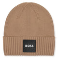 Knit beanie con branded badge. Mainly made in cotton, co/pa. Matched snood j53590