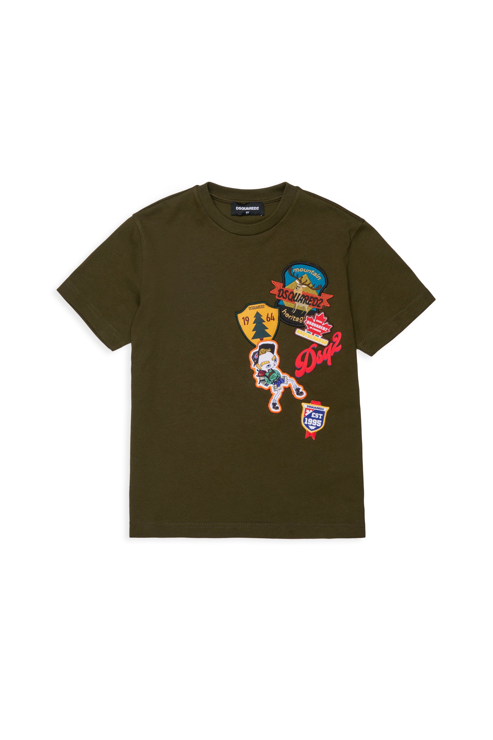 T-shirt Tarmac Green DQ3399D0AIT DQ558 DSQUARED KIDS 