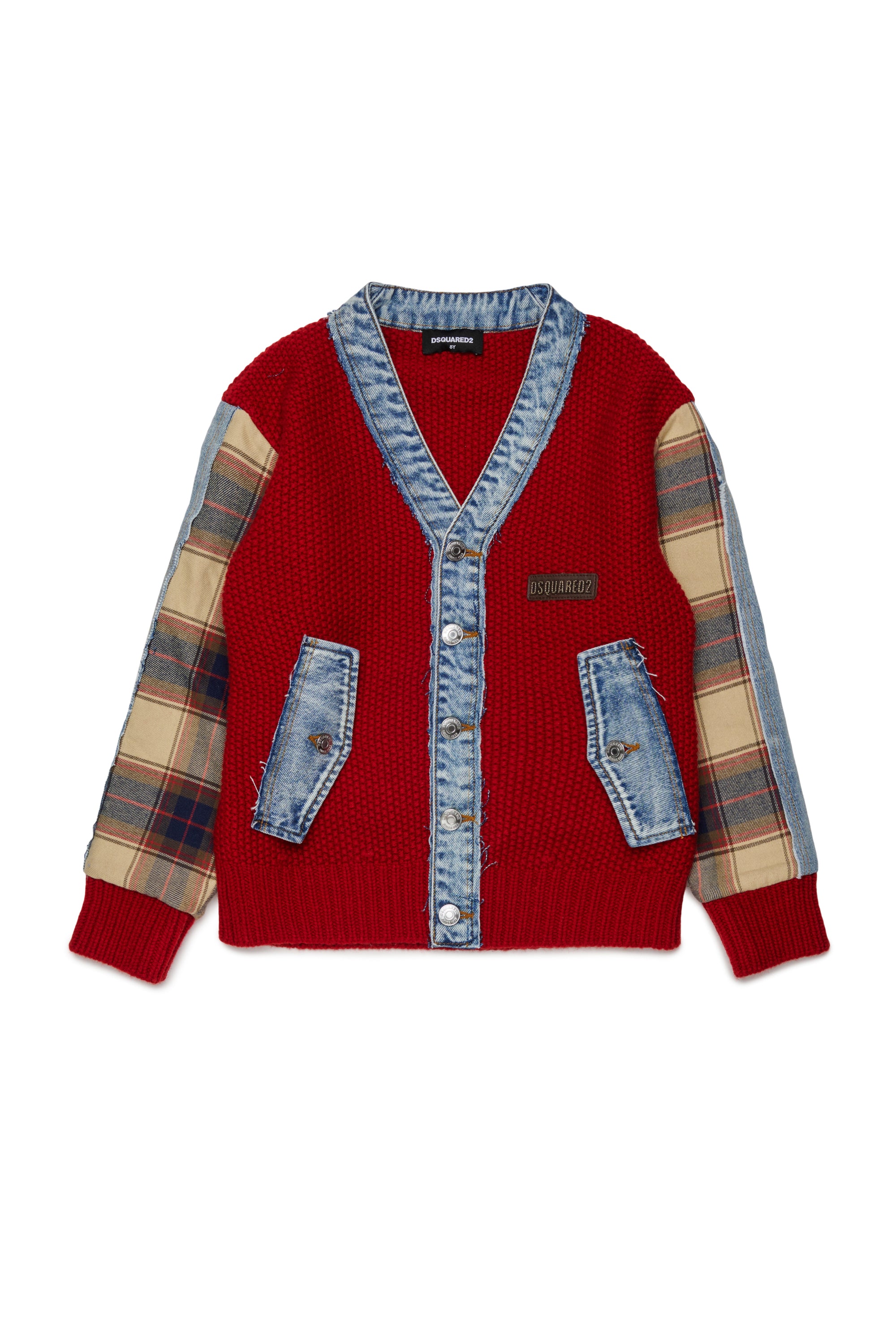 Cardigan in Lana Rubin Red DQ3407D0AJC DQ452 DSQUARED KIDS 