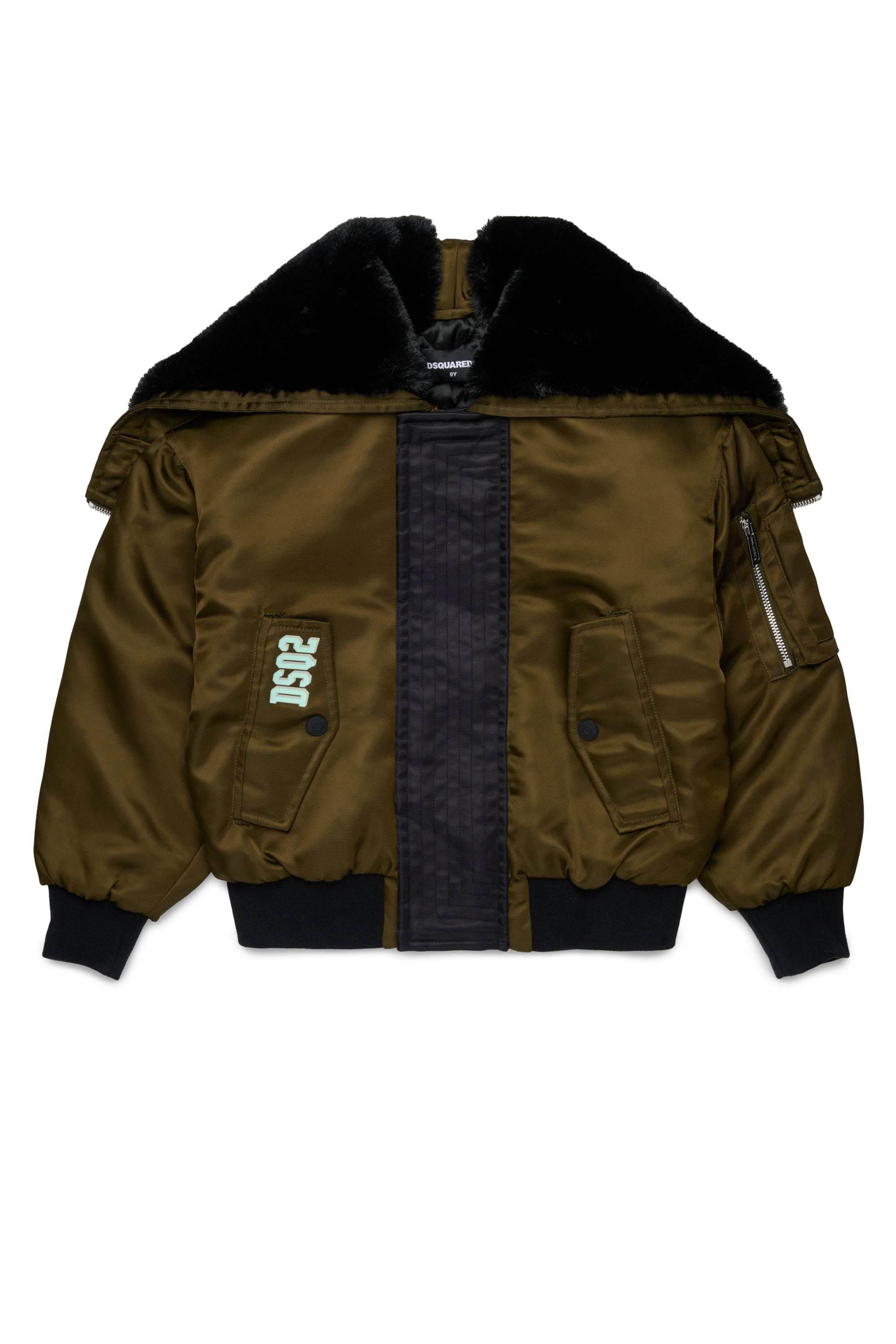 Giubbino Tarmac Green DQ3412D0AIB DQ558 DSQUARED KIDS 