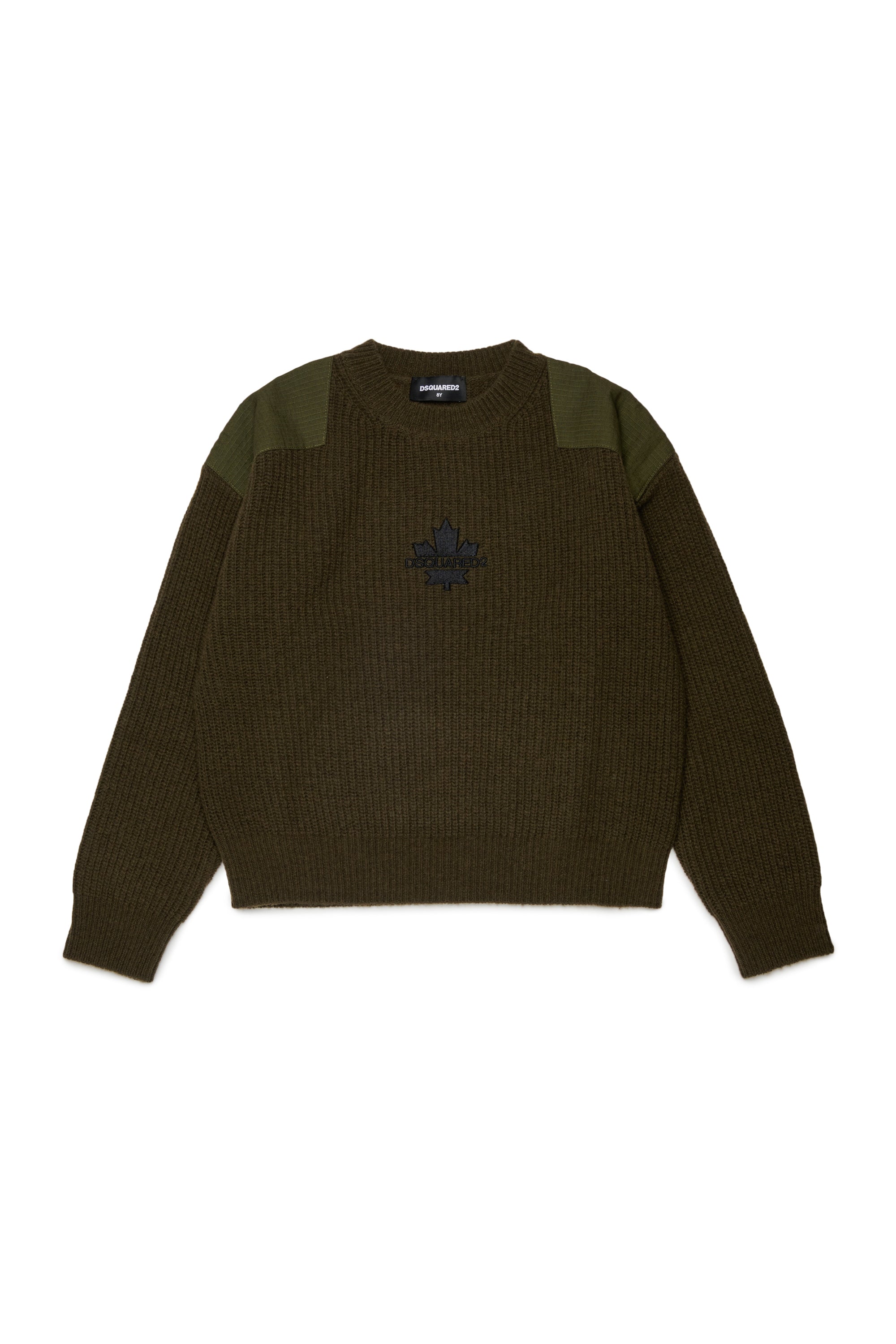 Maglione in Lana Tarmac Green DQ3437D0AJD DQ558 DSQUARED KIDS 