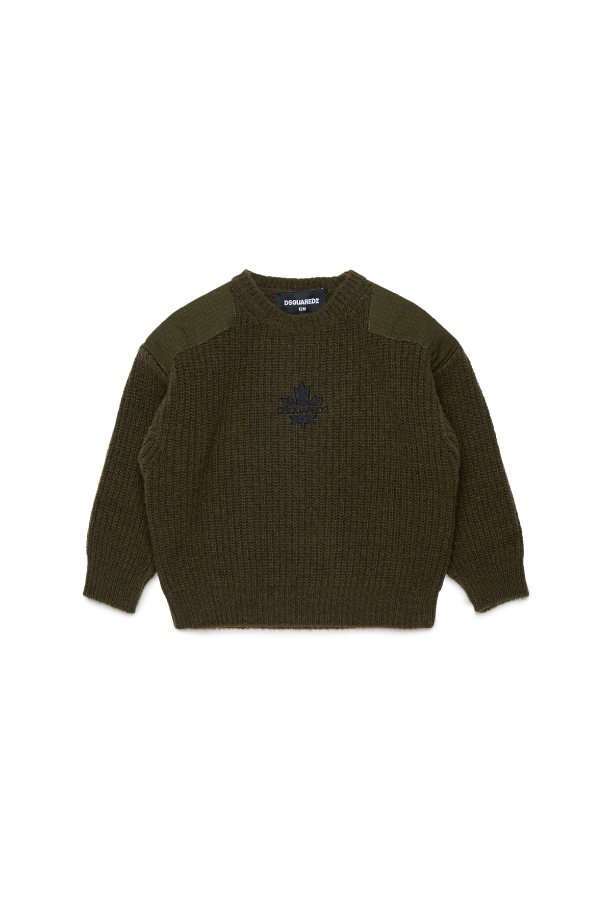 Maglione in Lana Tarmac Green DQ3493D0AJD DQ558 DSQUARED KIDS 