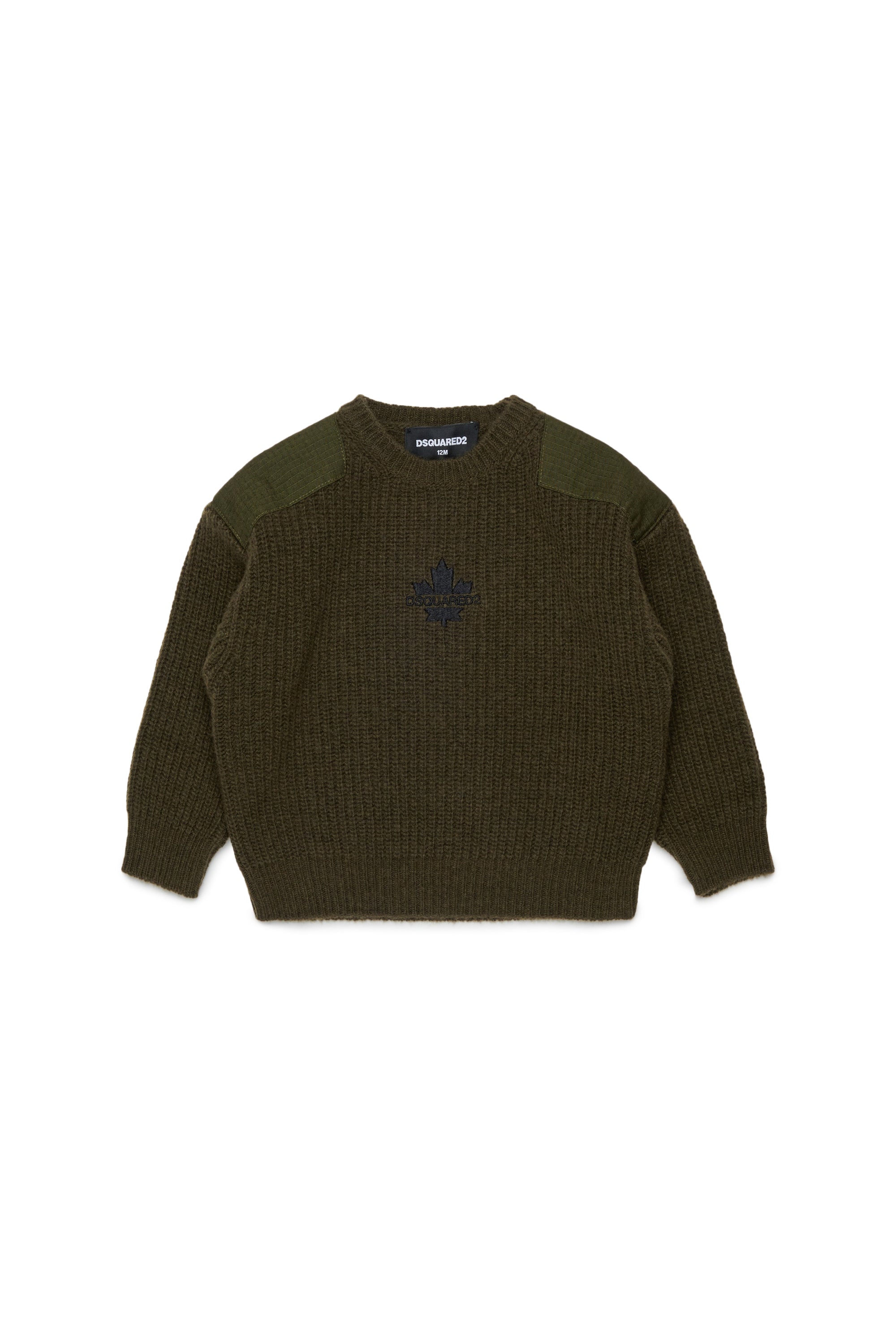 Maglione in Lana Tarmac Green DQ3493D0AJD DQ558 DSQUARED KIDS 