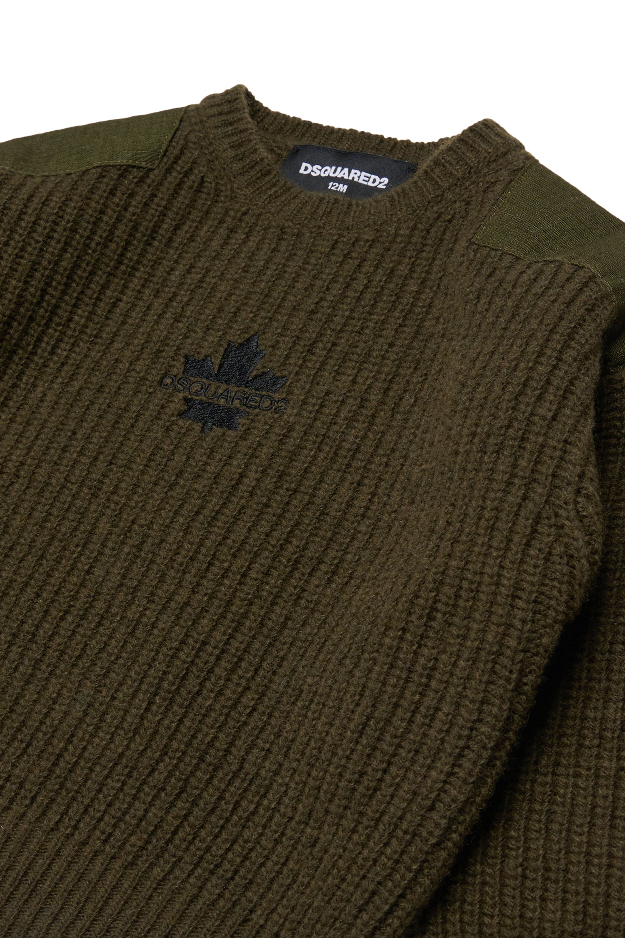 Maglione in Lana Tarmac Green DQ3493D0AJD DQ558 DSQUARED KIDS 