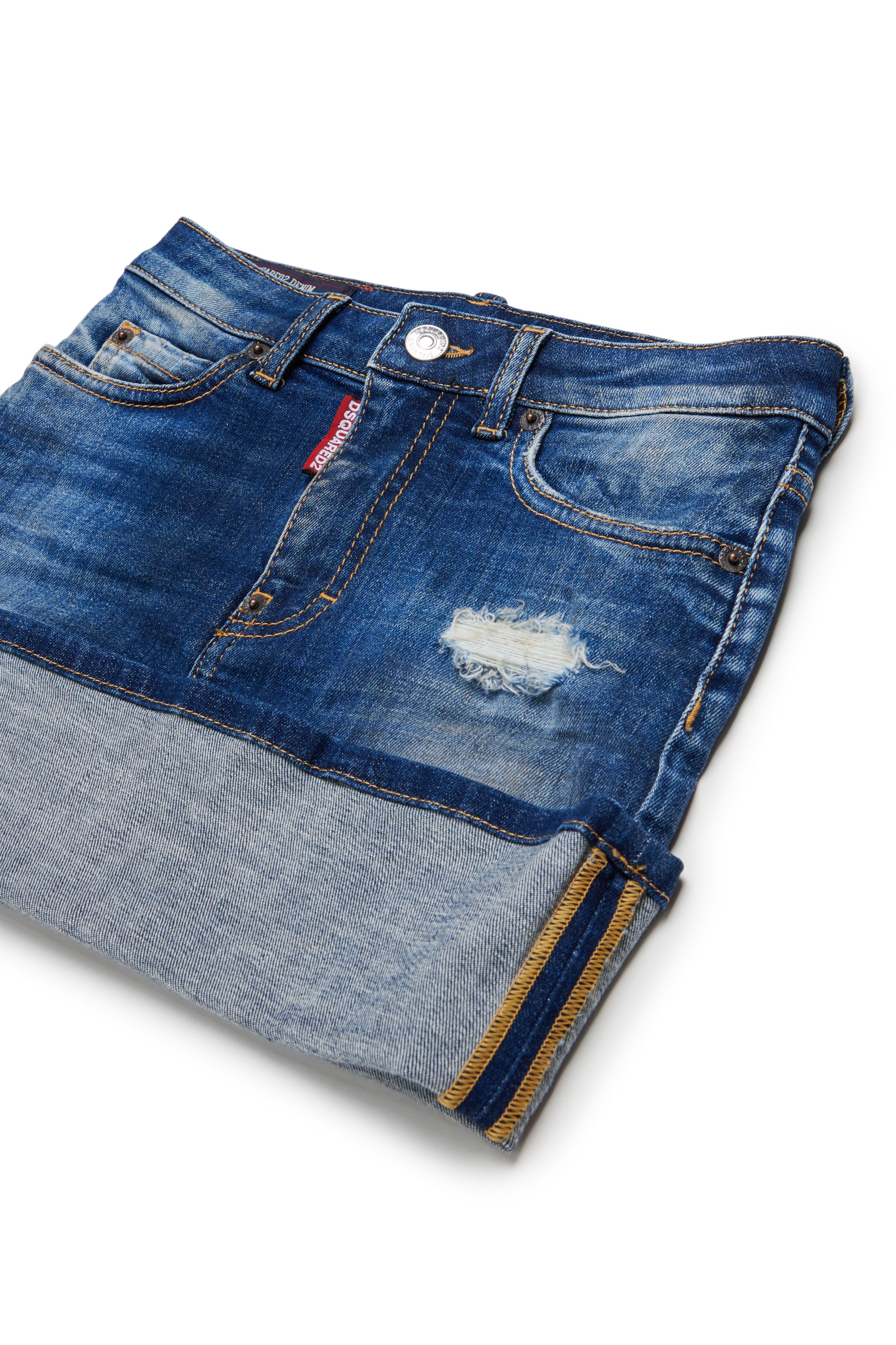 Gonna Blue Denim DQ3574D0AHW DQ01 DSQUARED KIDS 