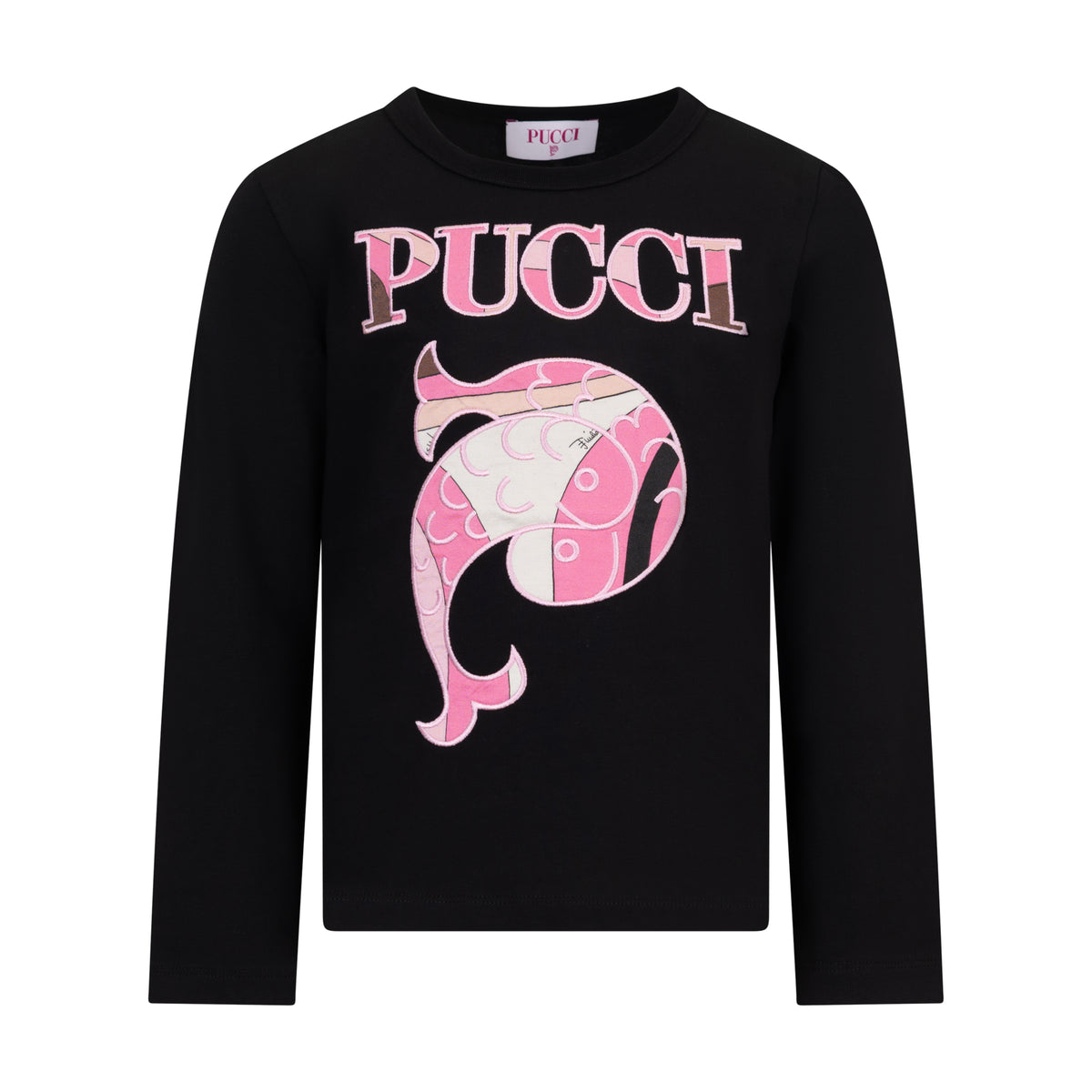 T-shirt Nero PZ8C00Z3672 930 EMILIO PUCCI KIDS 