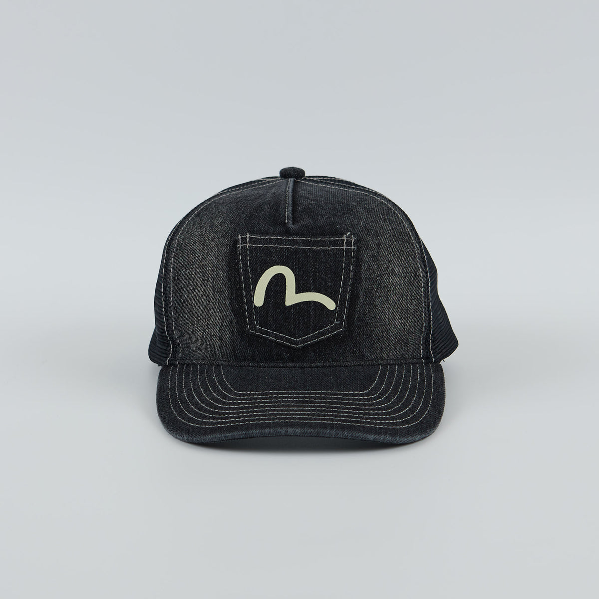 Cappello Washed Denim Nero 2EAEJM6HT6040 BLDD EVISU 