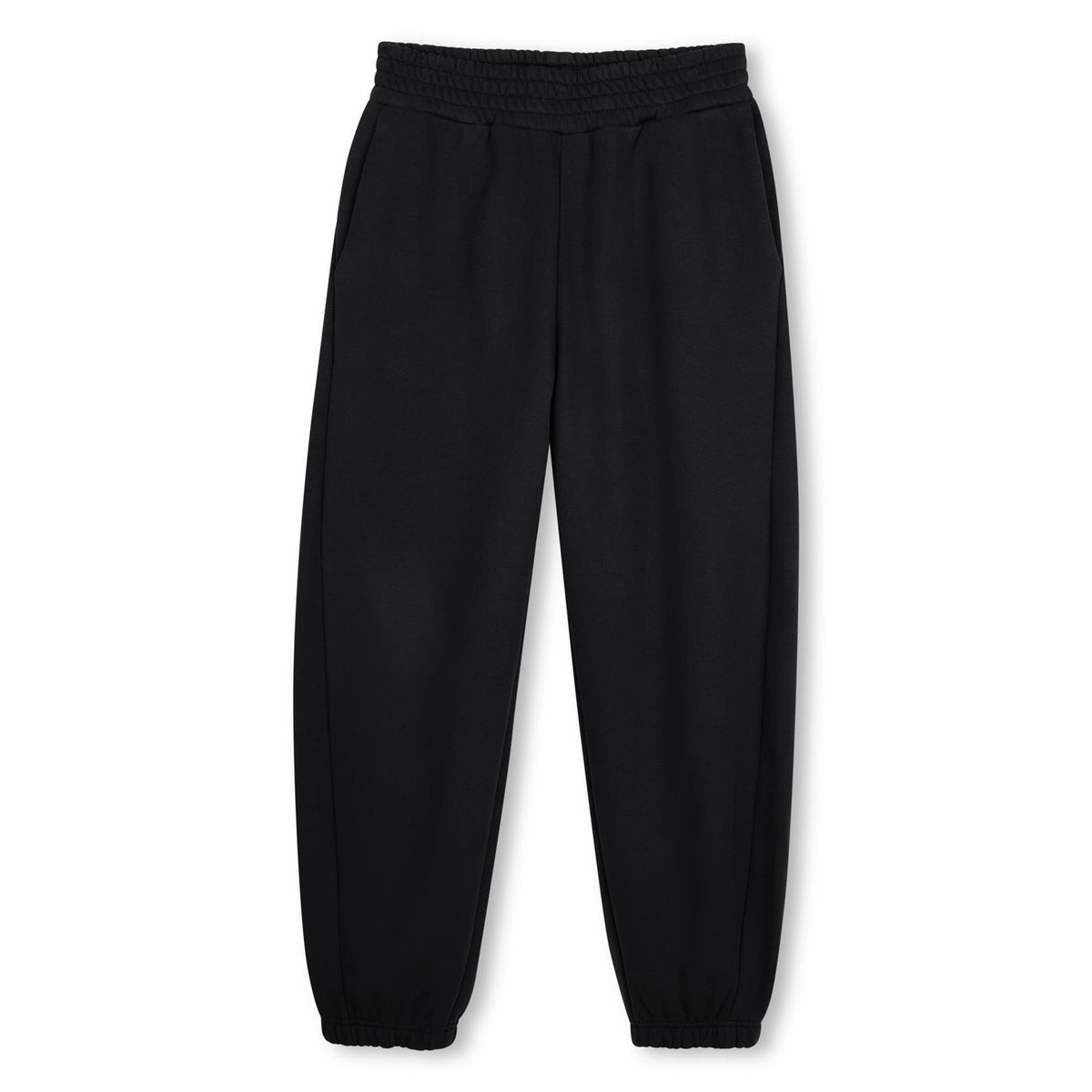 Pantaloni in fleece, cotton from organic farming, legs con twisted seams. Givenchy logo printed at retro tasca. H31284 09B GIVENCHY KIDS 
